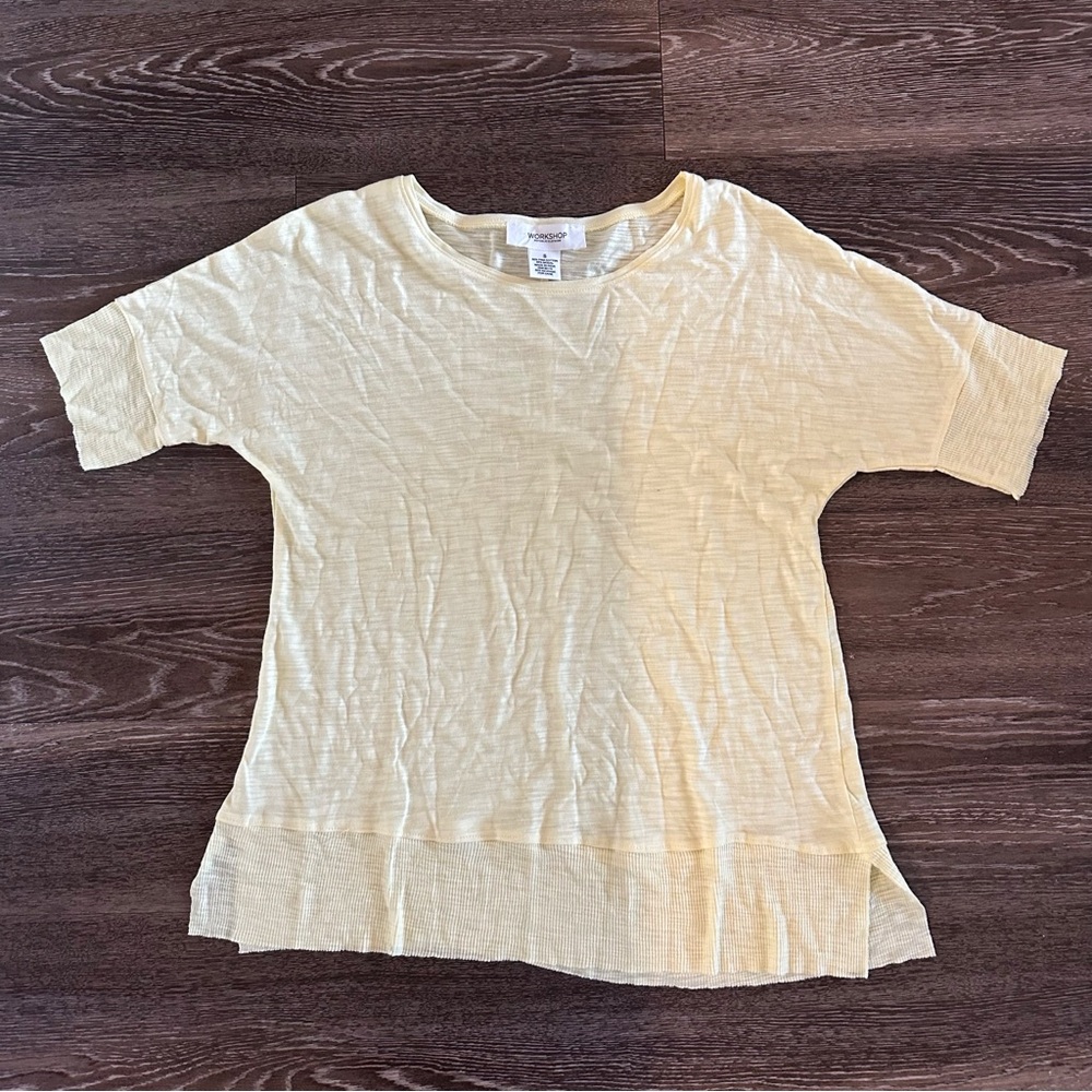 Workshop Republic Clothing Soft Yellow Cream Tee